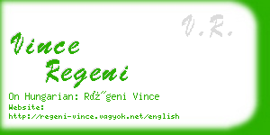 vince regeni business card